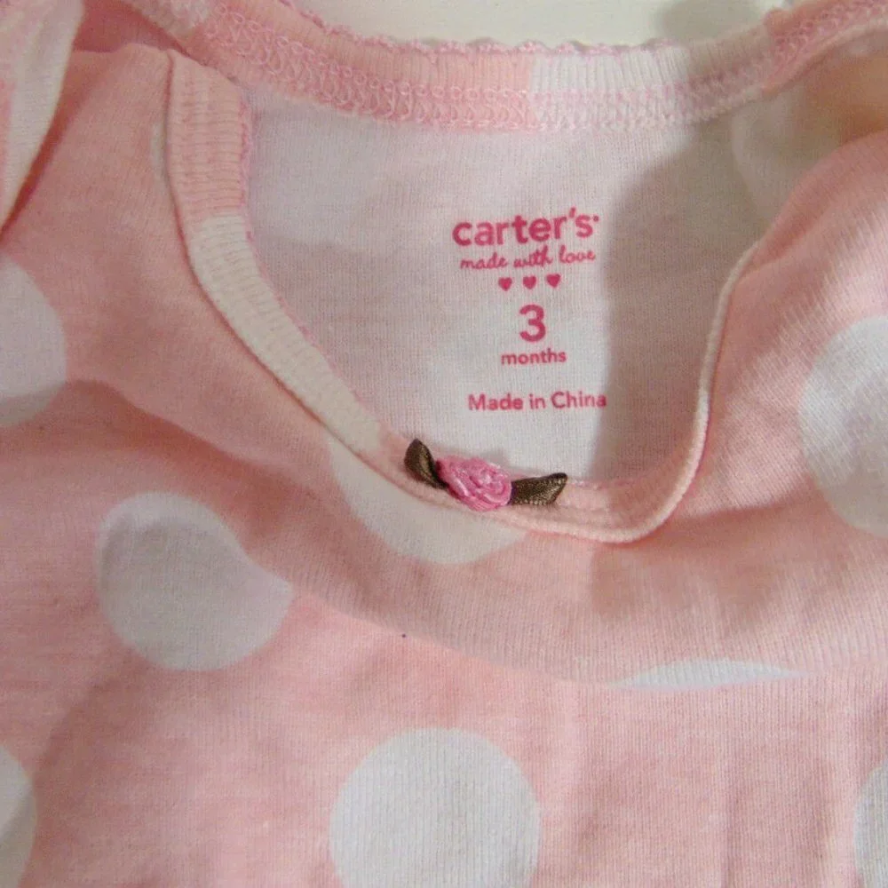 Carter's Lot of 5 Baby Bodysuits Size 3 month